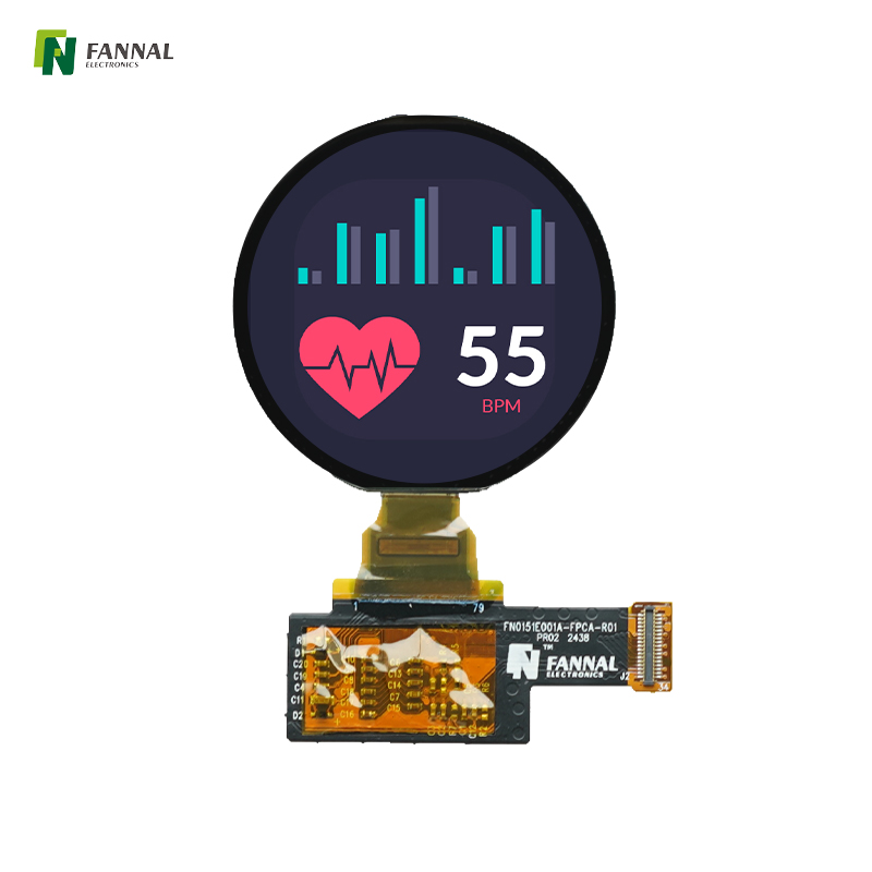 1.504 inch 466x466 OLED Screen MIPI/SPI round AMOLED Display