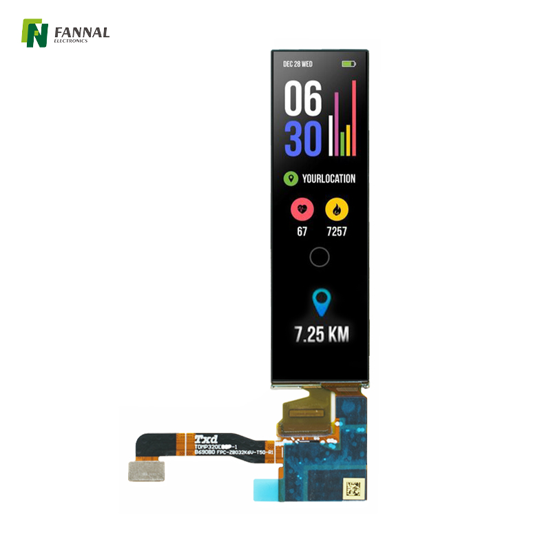 3.2 inch Bar AMOLED display 262x928 MIPI interface OLED screen